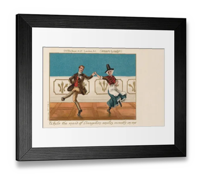 Framed Print : Dancers. While the Maid of Llangollen smiles sweetly on me Framed Print : Dancers. While the Maid of Llangollen smiles sweetly on me