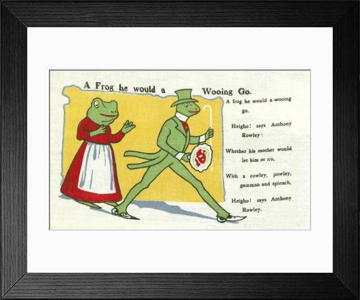 Framed Print : A Frog He Would a-Wooing Go Framed Print : A Frog He Would a-Wooing Go