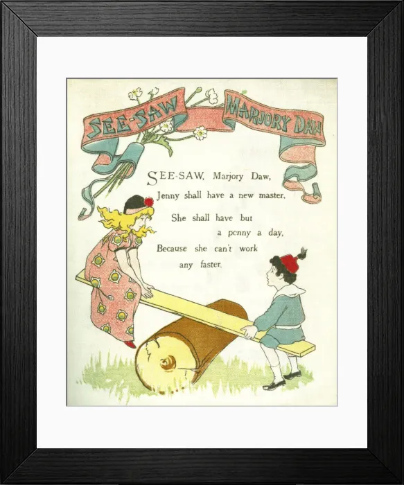 Framed Print : Nursery Rhyme Framed Print : Nursery Rhyme