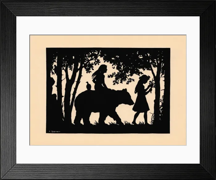 Framed Print : Snow White and Rose Red