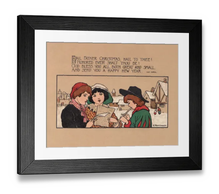 Framed Print : Christmas carollers Framed Print : Christmas carollers