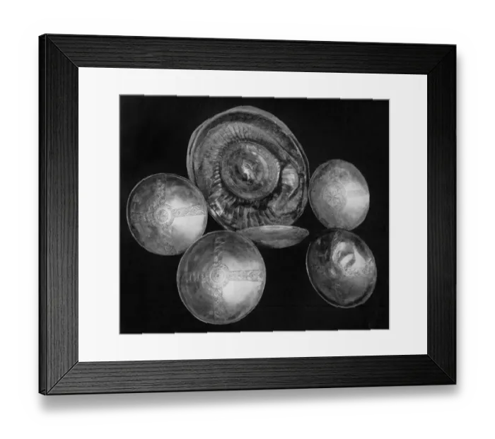 Framed Print : Treasure trove from the Dark Ages: pieces of Byzantine ornamental plate among the many Framed Print : Treasure trove from the Dark Ages: pieces of Byzantine ornamental plate among the many