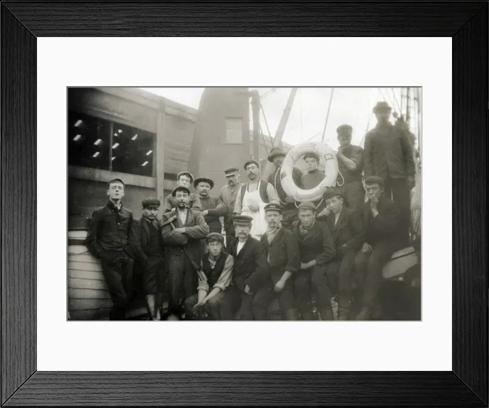 Framed Print : A group of Cornish Fishermen Framed Print : A group of Cornish Fishermen