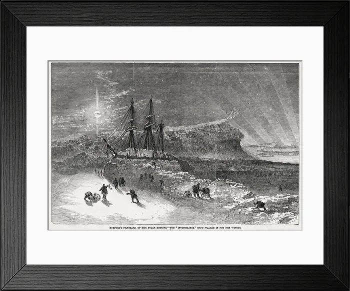 Framed Print : HMS Investigator, one of the ships in the Ross Arctic expedition Framed Print : HMS Investigator, one of the ships in the Ross Arctic expedition