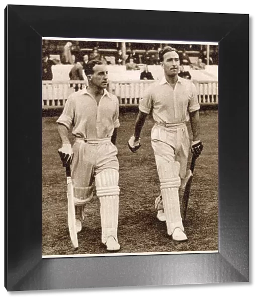 Bill Edrich and Denis Compton coming out to bat at Lords Cricket ground during