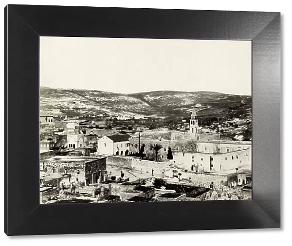 19th century vintage photograph: Nazareth holy Land Palestin