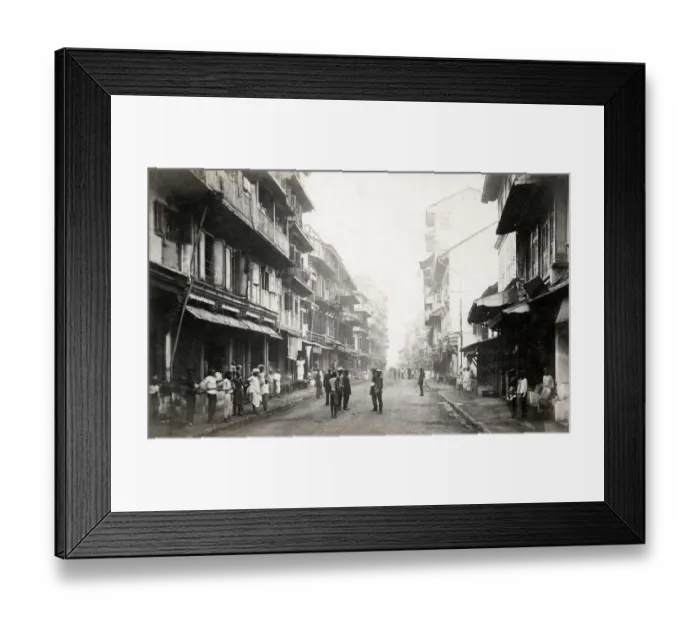 Framed Print : Street in Bombay Mumbai 1860s by Samuel Bourne Framed Print : Street in Bombay Mumbai 1860s by Samuel Bourne