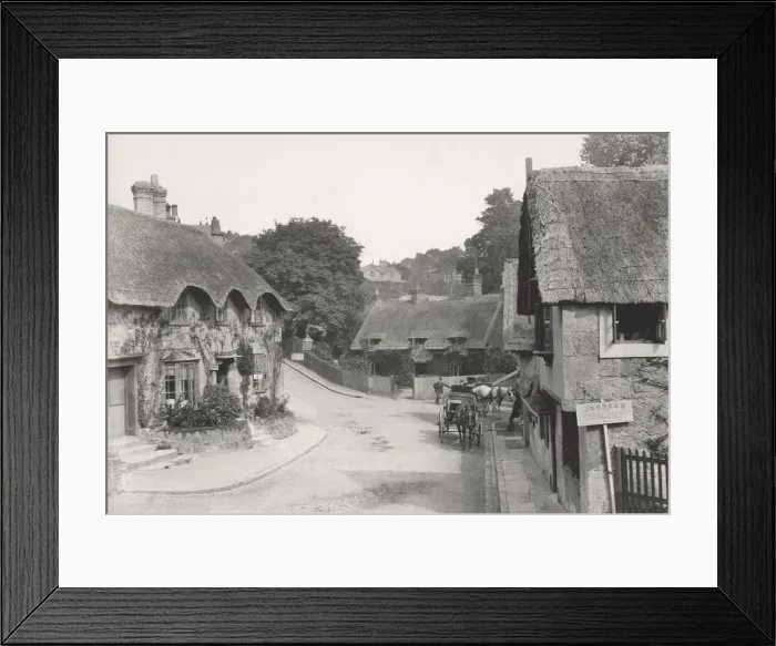 Framed Print : Cottages and street, Shanklin, Isle of Wight Framed Print : Cottages and street, Shanklin, Isle of Wight
