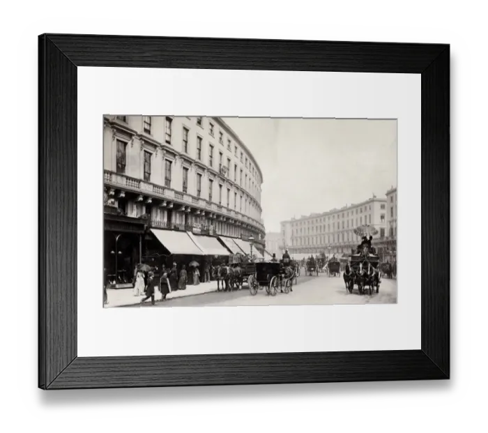 Framed Print : Regent Quadrant, Regent Street, London, horse drawn traffic Framed Print : Regent Quadrant, Regent Street, London, horse drawn traffic