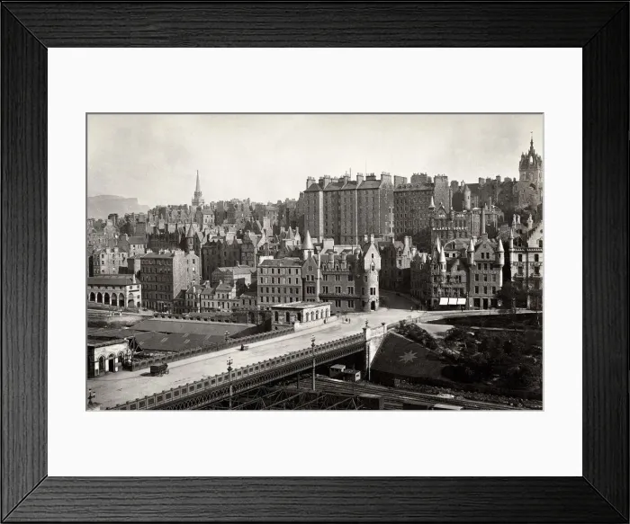 Framed Print : Old Town, Edinburgh from Princes Street Framed Print : Old Town, Edinburgh from Princes Street