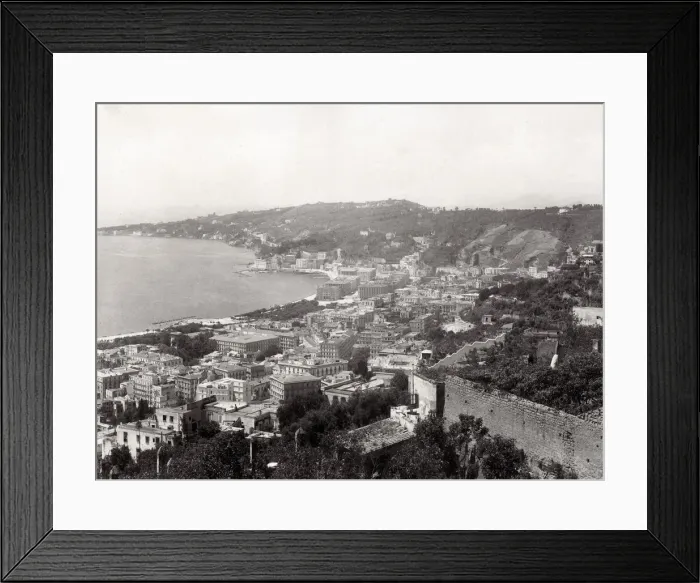 Framed Print : View of the town and beach at Cannes, France Framed Print : View of the town and beach at Cannes, France