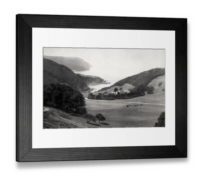 Framed Print : Lee Abbey and Bay, Devon Framed Print : Lee Abbey and Bay, Devon