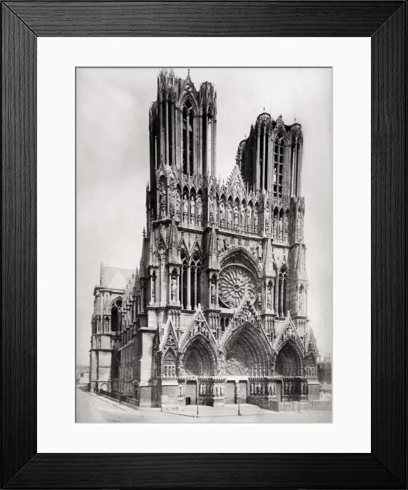 Framed Print : The facade of the cathedral at Reims, France Framed Print : The facade of the cathedral at Reims, France
