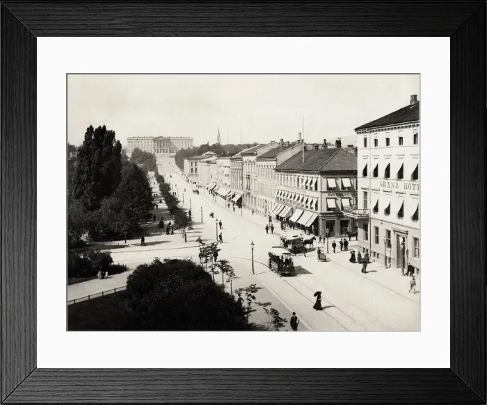 Framed Print : Carl Johans Street, Christiania, Oslo, Norway Framed Print : Carl Johans Street, Christiania, Oslo, Norway