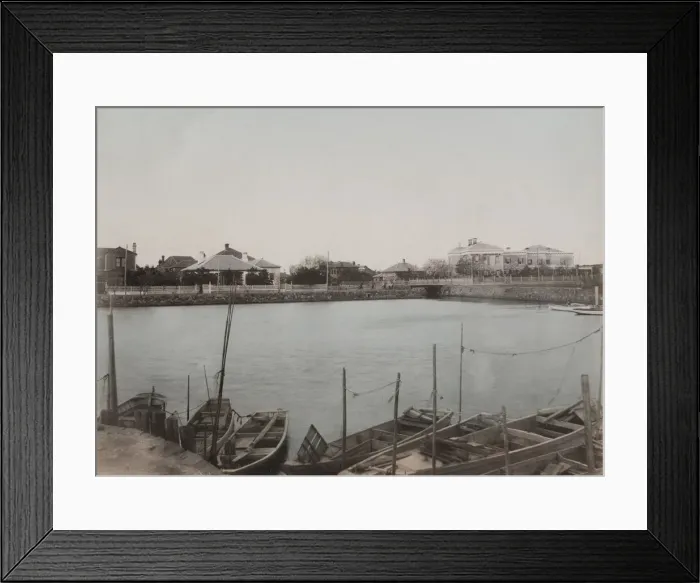 Framed Print : Foreign settlement in the Tsukiji district of Tokyo, Japan Framed Print : Foreign settlement in the Tsukiji district of Tokyo, Japan