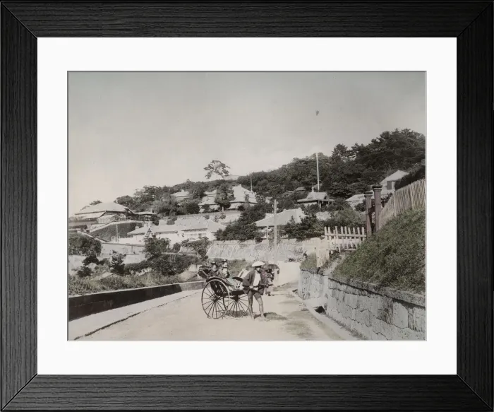Framed Print : Rickshaw on The Bluff, Nagasaki Framed Print : Rickshaw on The Bluff, Nagasaki