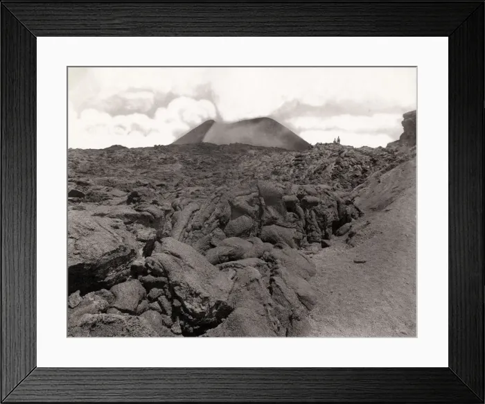 Framed Print : Eruption lava on slopes of volcano Mount Vesuvius, Italy Framed Print : Eruption lava on slopes of volcano Mount Vesuvius, Italy