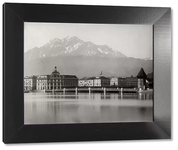 View of the city across the lake, Lucerne Luzern Switzerland