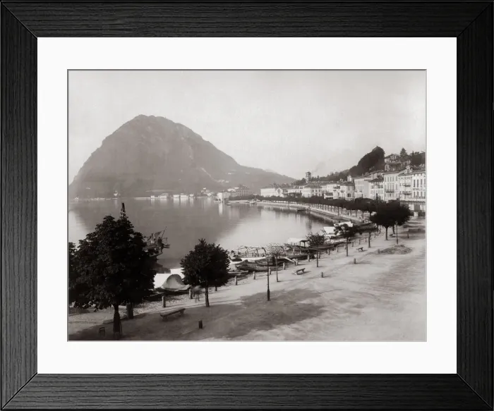 Framed Print : View onto the lake at Lugano, Switzerland Framed Print : View onto the lake at Lugano, Switzerland