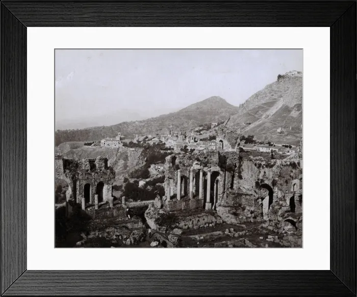 Framed Print : Ancient Greek Theatre at Taormina, Sicily, Italy Framed Print : Ancient Greek Theatre at Taormina, Sicily, Italy