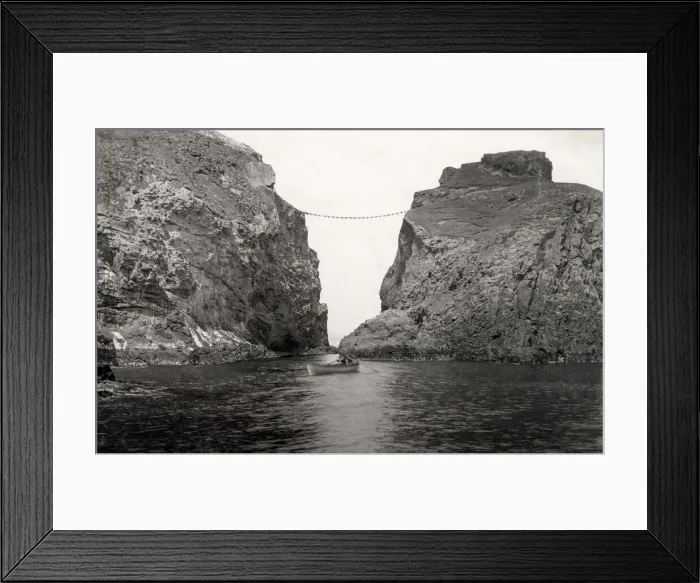 Framed Print : Rope Bridge Carrick-a-rede Co Antrim coast road Northern Ire Framed Print : Rope Bridge Carrick-a-rede Co Antrim coast road Northern Ire