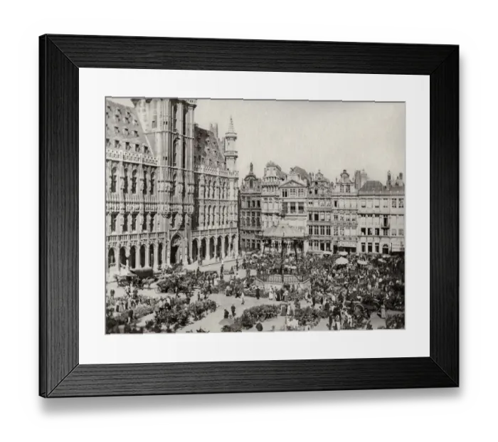 Framed Print : Brussels Bruxelles, Belgium Place de la Hotel de la Ville Framed Print : Brussels Bruxelles, Belgium Place de la Hotel de la Ville