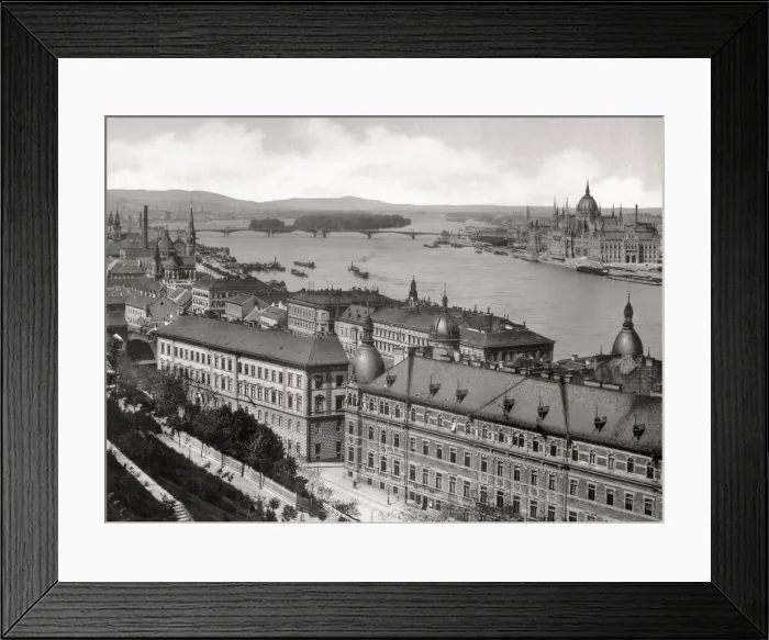 Framed Print : View of the city of Budapest Hungary and River Danube Framed Print : View of the city of Budapest Hungary and River Danube