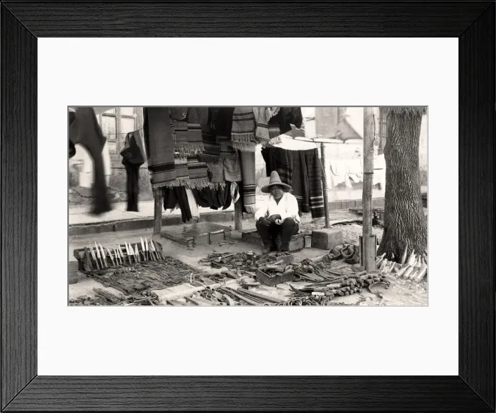 Framed Print : Street vendor of knives and tools, Mexico Framed Print : Street vendor of knives and tools, Mexico