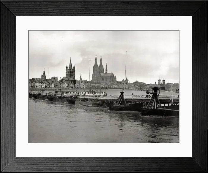Framed Print : View of the city of Cologne Koln from river Rhine, Germany Framed Print : View of the city of Cologne Koln from river Rhine, Germany