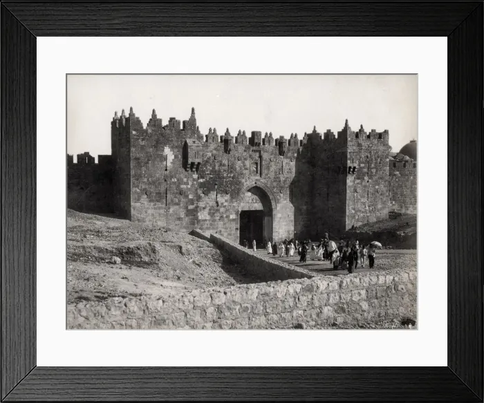 Framed Print : Damascus Gate, Jerusalem, Holy Land, Palestine, Israel, Bonf Framed Print : Damascus Gate, Jerusalem, Holy Land, Palestine, Israel, Bonf