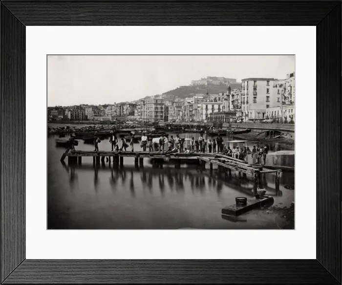 Framed Print : City centre view along the waterfront, Naples Italy Framed Print : City centre view along the waterfront, Naples Italy
