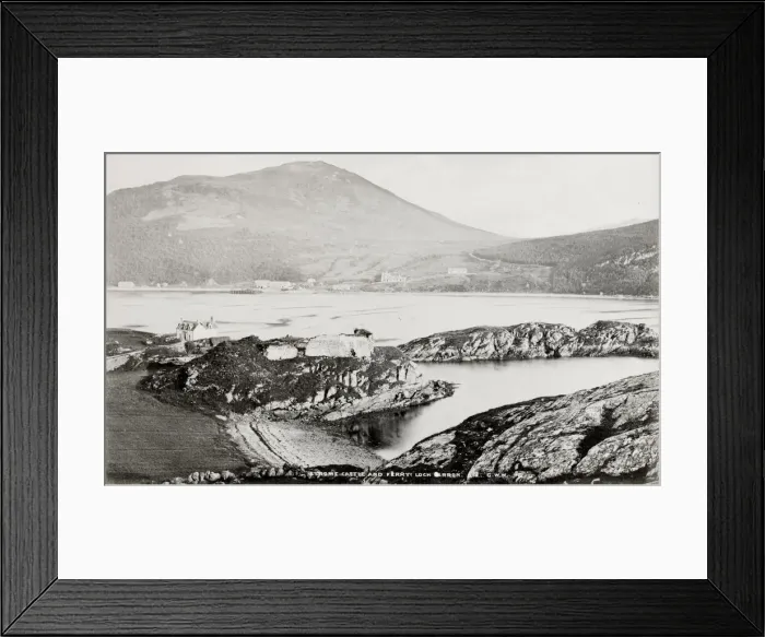 Framed Print : Strome Castle and ferry Loch Carron Scotland Framed Print : Strome Castle and ferry Loch Carron Scotland