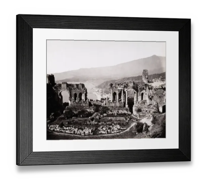 Framed Print : Ancient Greek Theatre, Taormina, Sicily, italy