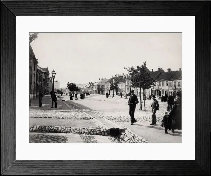 Framed Print : Street scene - Munkegata, Trondheim, Norway Framed Print : Street scene - Munkegata, Trondheim, Norway