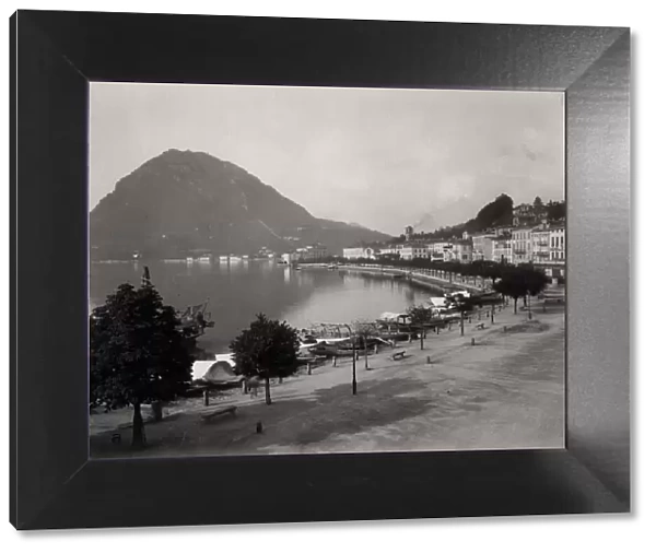 View from Hotel Washington Lugano Switzerland  /  Italy border
