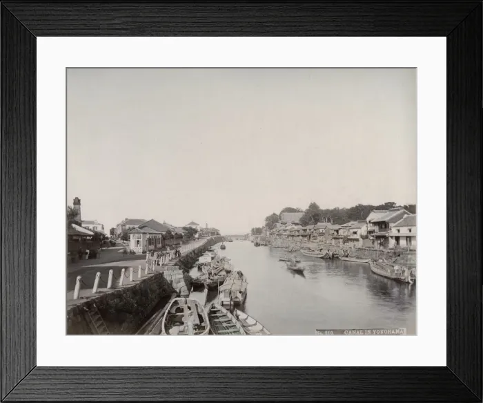 Framed Print : Canal in Yokohama, Japan Framed Print : Canal in Yokohama, Japan