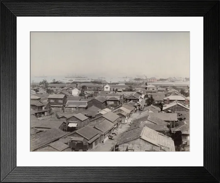 Framed Print : Rooftop view of Yokohama, Japan