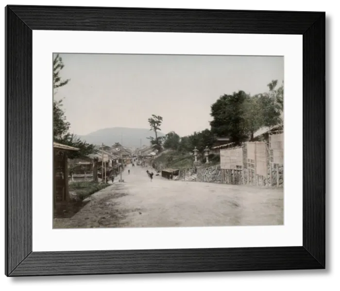 Framed Print : Street in the Japnese town of Nara Framed Print : Street in the Japnese town of Nara