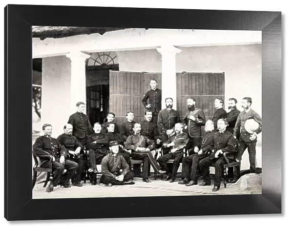 British army officers India 19thc. possibly 11th regiment o
