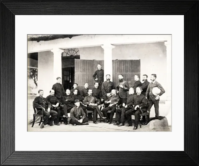 Framed Print : British army officers India 19thc. possibly 11th regiment o Framed Print : British army officers India 19thc. possibly 11th regiment o