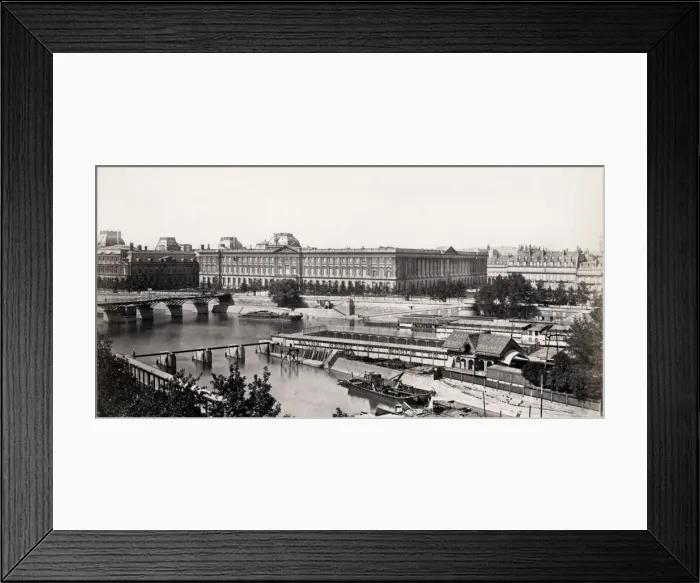 Framed Print : View of Louvre, Paris, France, seen across River Seine Framed Print : View of Louvre, Paris, France, seen across River Seine