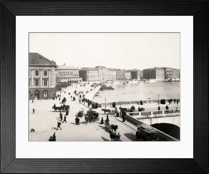Framed Print : Stockholm Sweden city view towards National museum Framed Print : Stockholm Sweden city view towards National museum