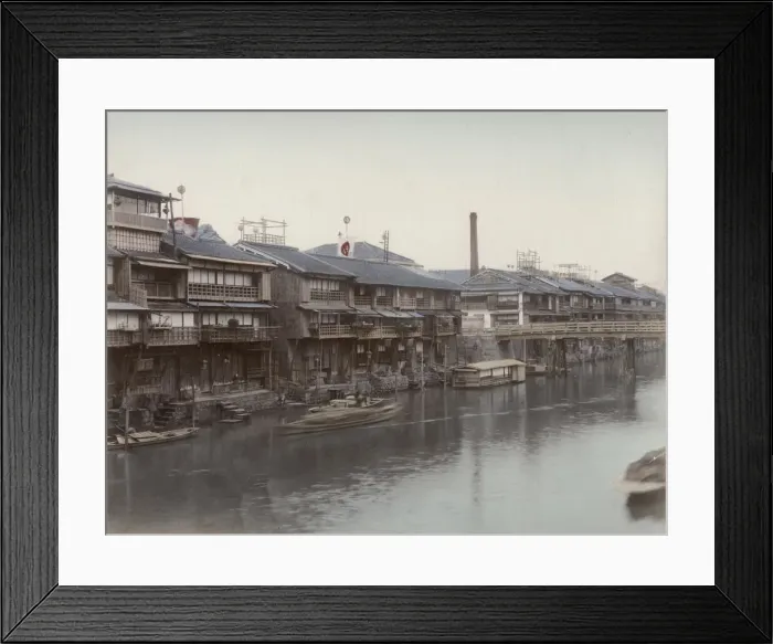 Framed Print : Waterfront view, Dotonbori, Osaka, Japan Framed Print : Waterfront view, Dotonbori, Osaka, Japan