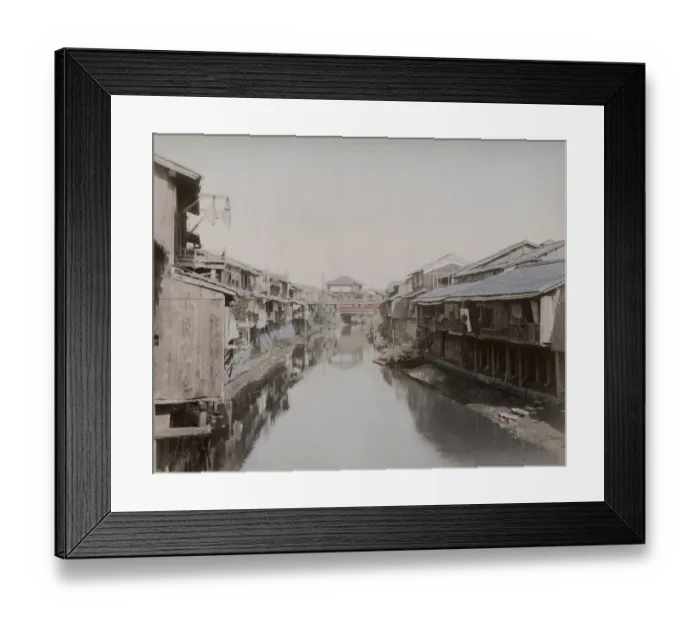 Framed Print : Waterfront view, Dotonbori, Osaka, Japan Framed Print : Waterfront view, Dotonbori, Osaka, Japan