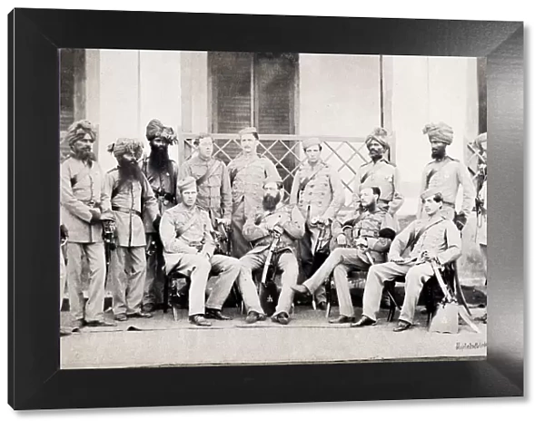 Officers of a native Indian regiment, British army, India