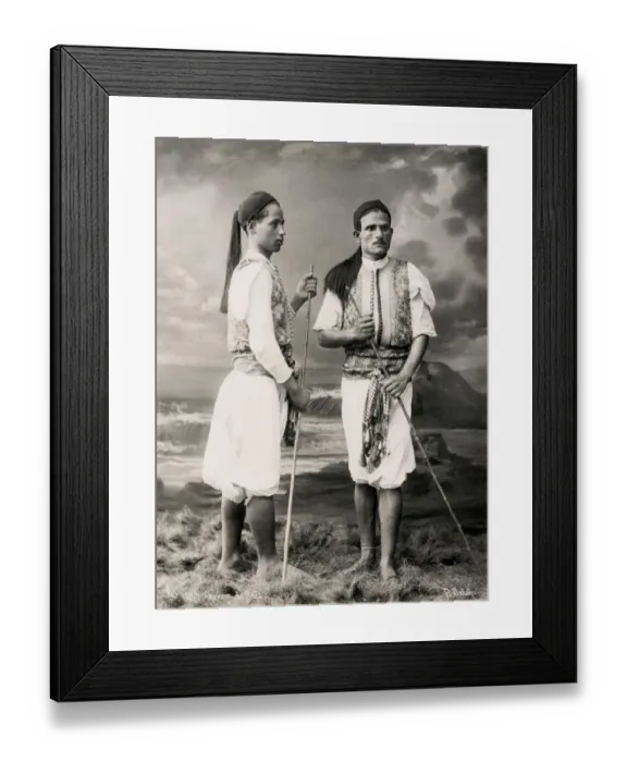 Framed Print : Sais courant or carriage footmen, Egypt