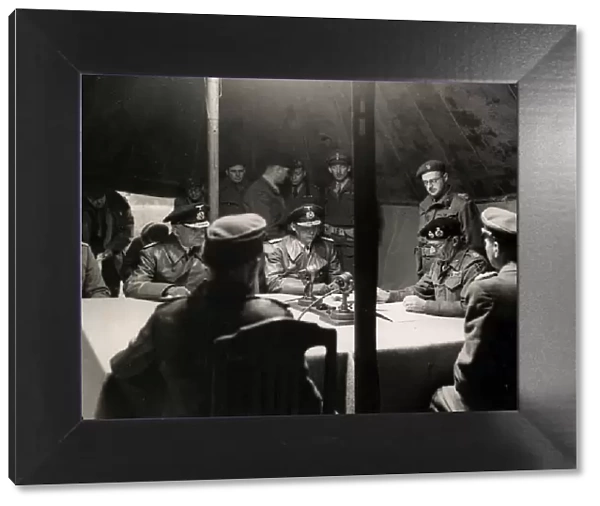 WW II - German officers surrender to General Montgomery