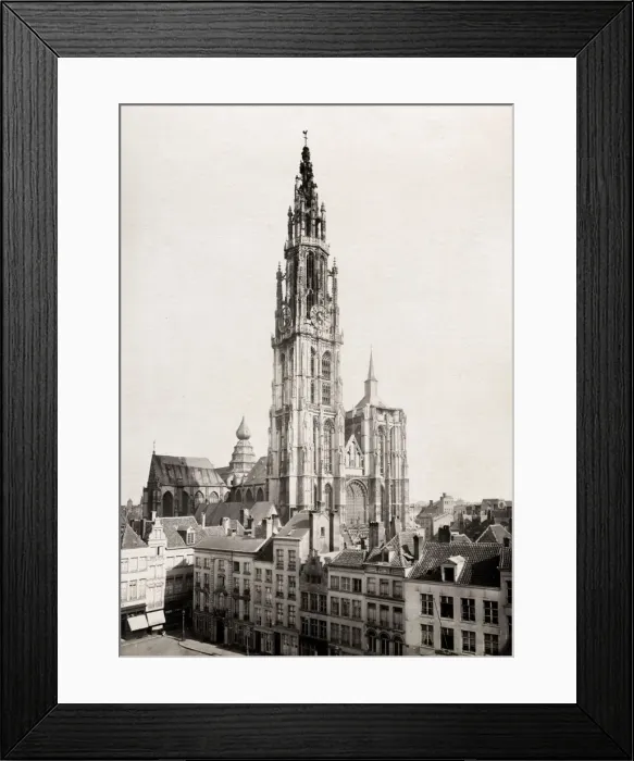 Framed Print : View of the cathedral, Antwerp Anvers, Belgium Framed Print : View of the cathedral, Antwerp Anvers, Belgium
