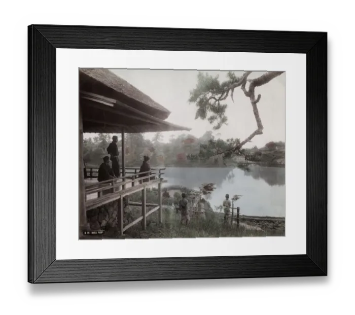 Framed Print : Tea house looking out over Nara Park, Japan Framed Print : Tea house looking out over Nara Park, Japan