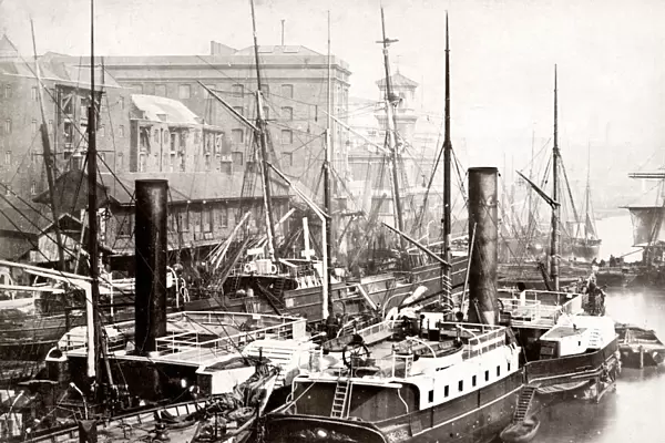 c. 1870s England London - Fresh Wharf - ships